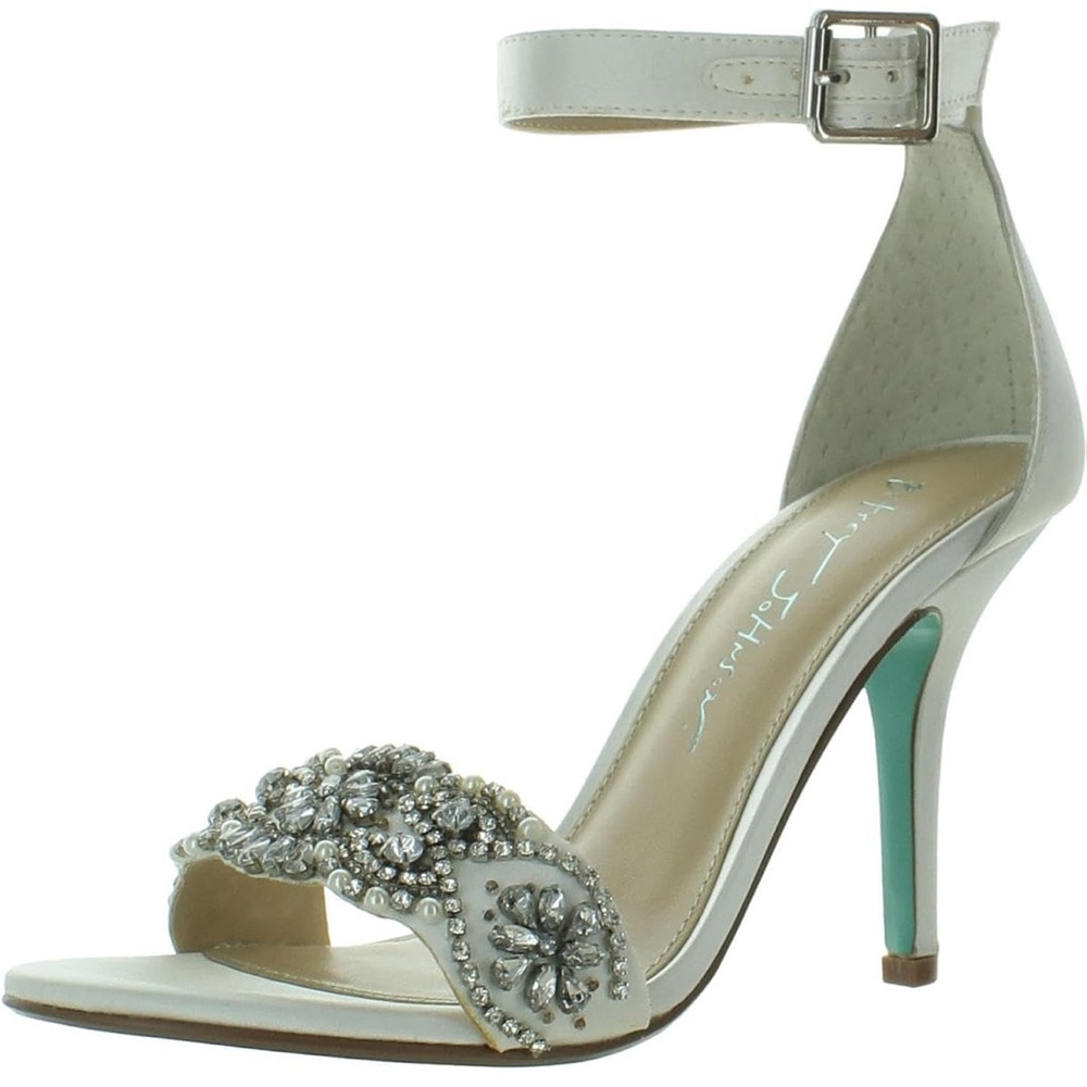 Betsey Johnson Ivory Embellished Heels